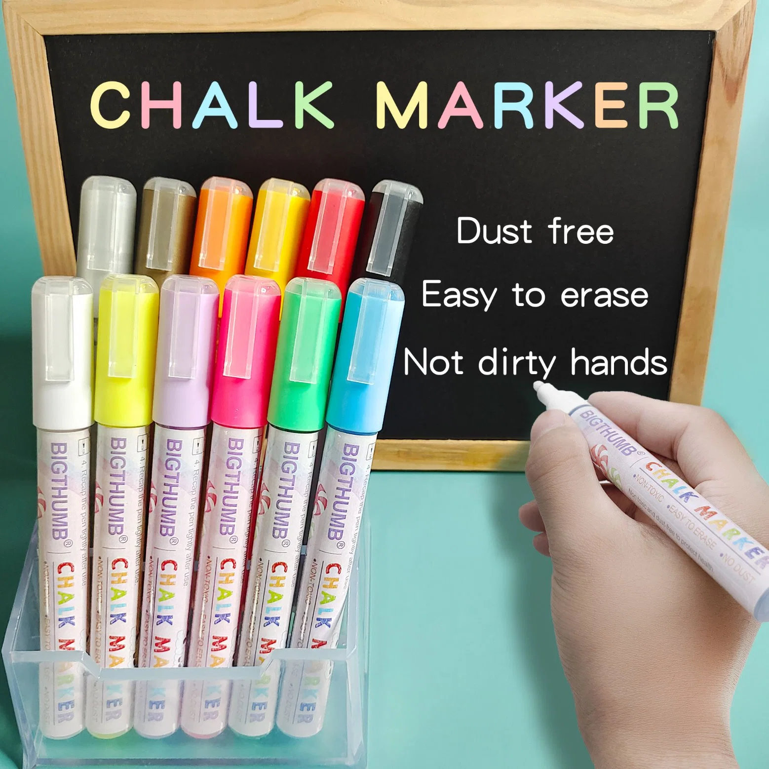 Marcador Chalk Pens apagável, apagável, marcador multicolor, quadro de escrita LED Vidro janela Arte 8 cores marcador caneta