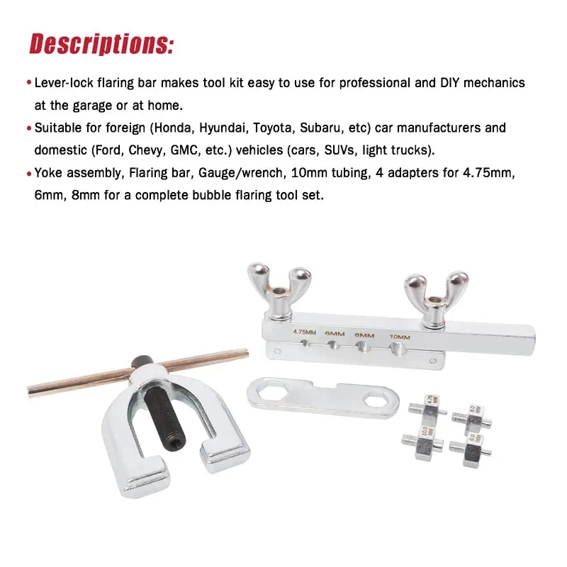 Herramientas de la especialidad de Automoción Kit de refrigeración excéntrico AC Kit de herramientas de la quema de doble cono