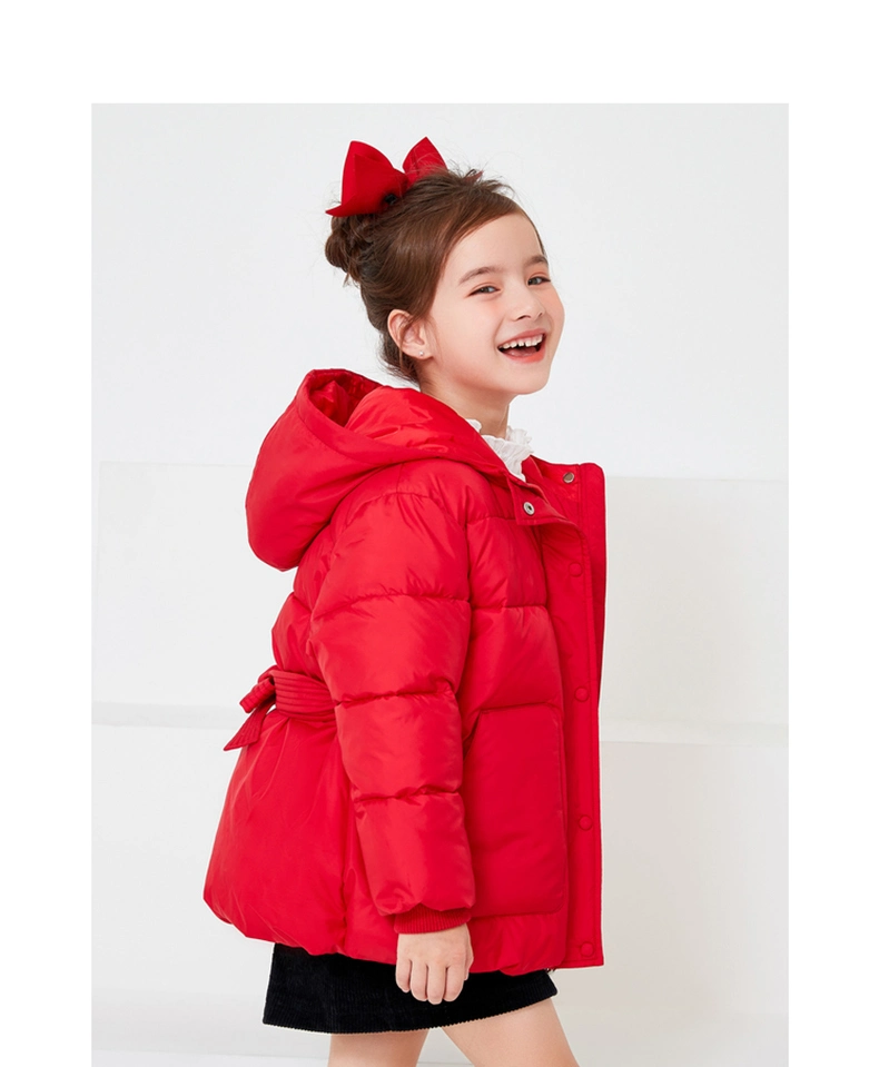 Girl /Children Hood Down Winter Long Casacas Jacket Kids Parka