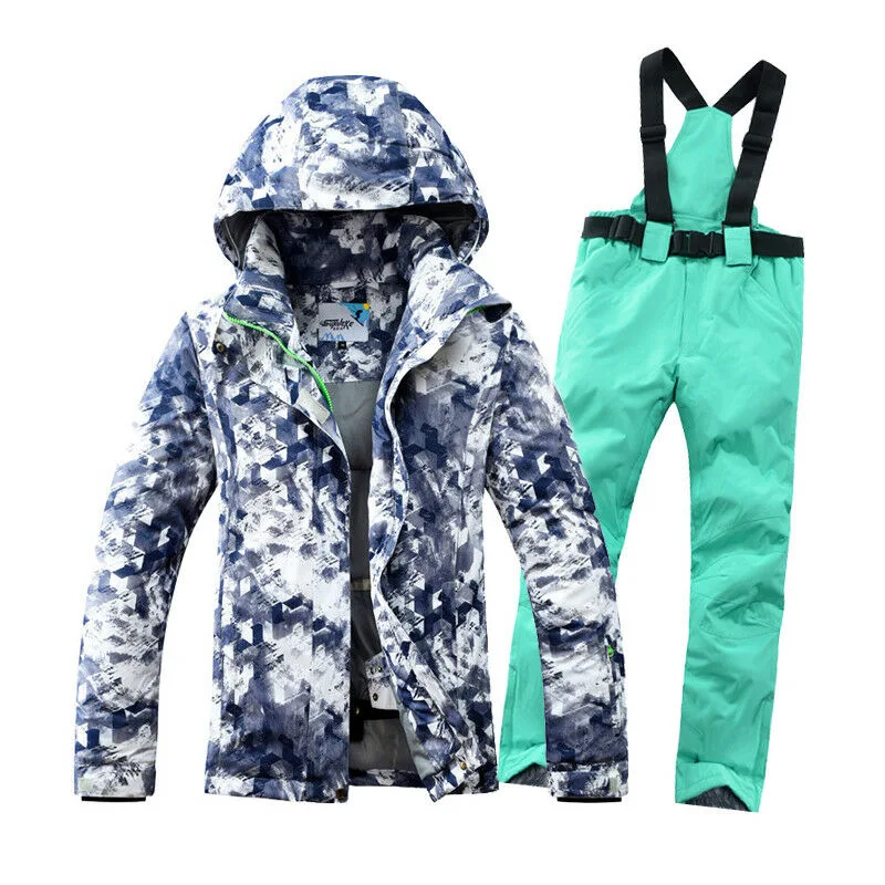 Colorful Keep Warm Waterproof Puffer Ski Jacket Wear in Winter