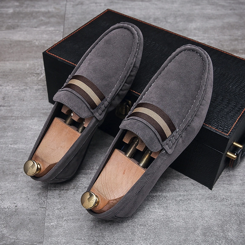 Mocasines de cuero de moda hombres caminando Business Casual Loafer macho pisos unidad zapatos