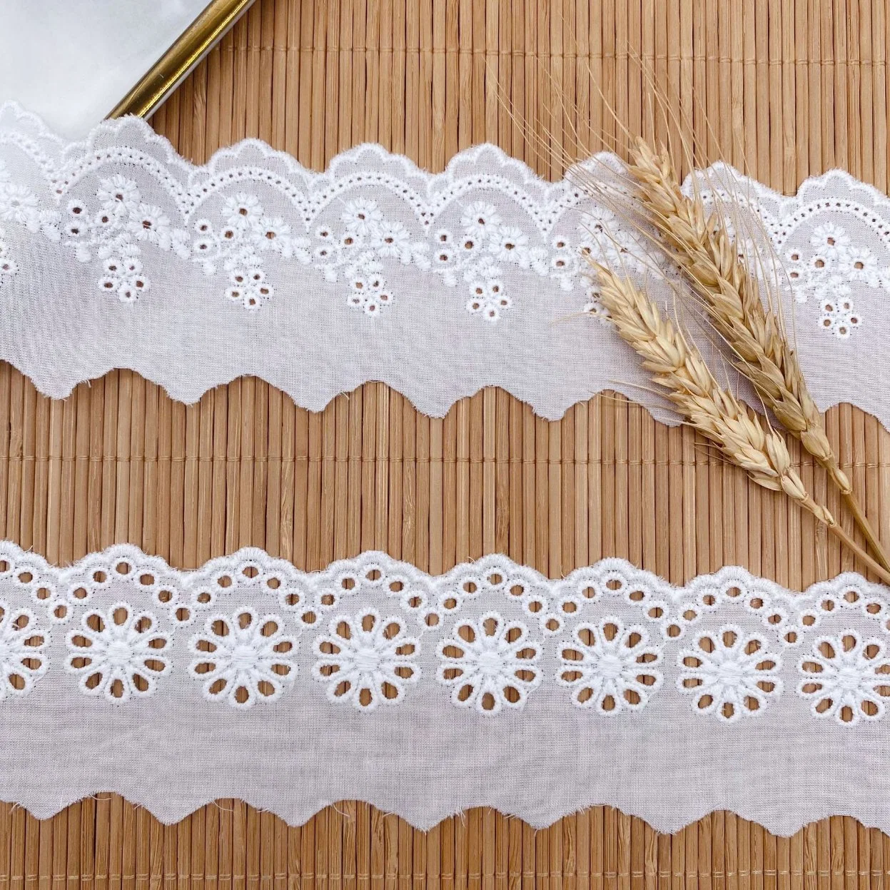 ملابس الأطفال إكسسوارات Lolita DIY القطن Lace لكمة زهرة صغيرة التطريز المجوف