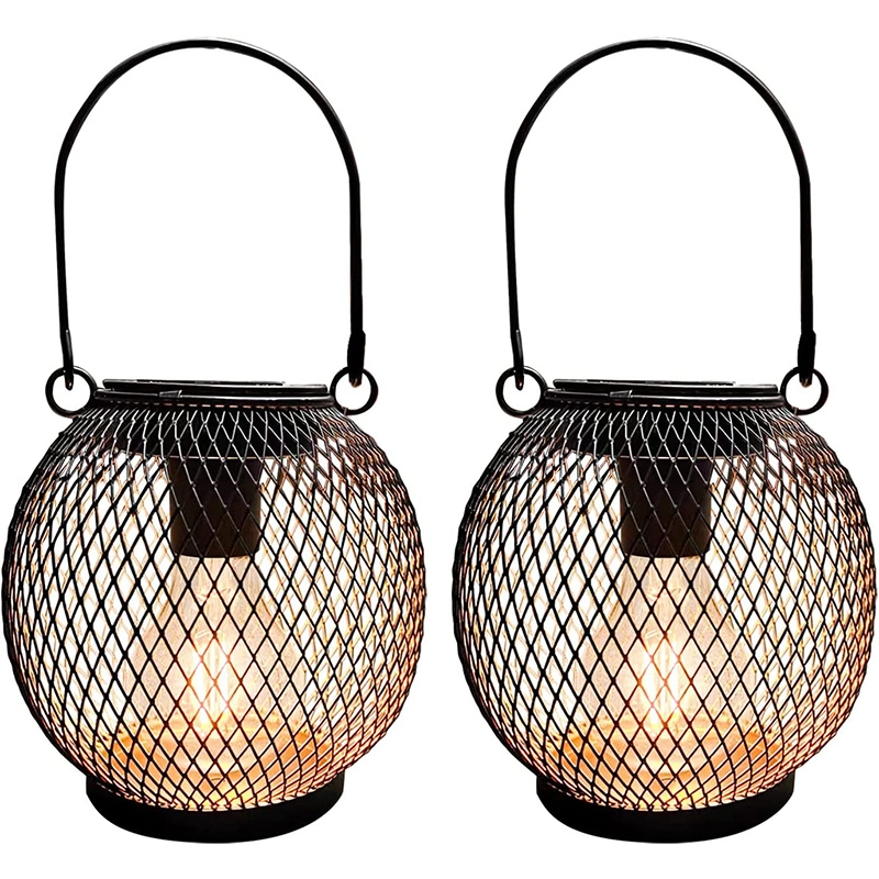 New Design Black Metal Solar Haning Lanterns