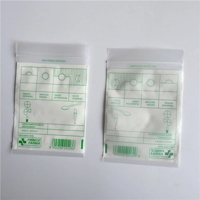 Customized Plastic Medical Zipper Bag for Pharmacy