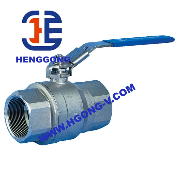 API/DIN 2PC Stainless Steel Full Port 304 316 Floating Bsp Thread Ball Valve with Cylinder