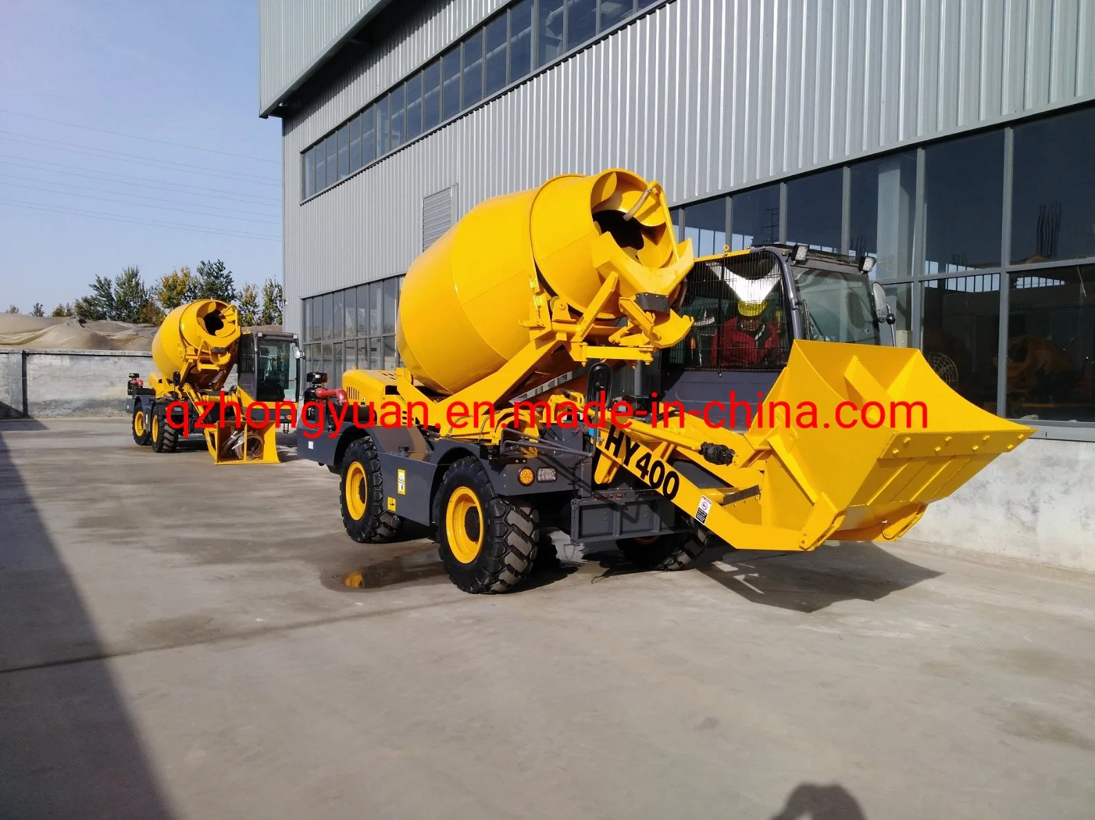 Mobile Portable Self Loading Mini Concrete Truck Mixer Hy400