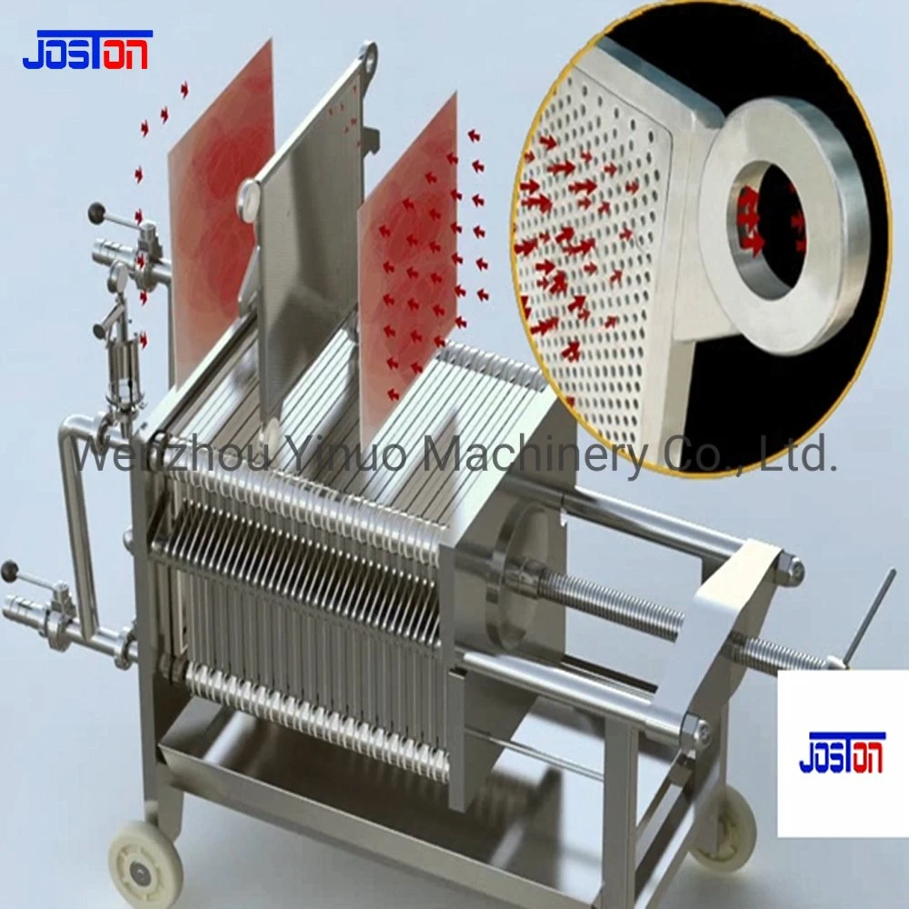 Joston Small Scale Plate and Frame Pressure Edible Oil Filter Machines for Sludge Dewatering