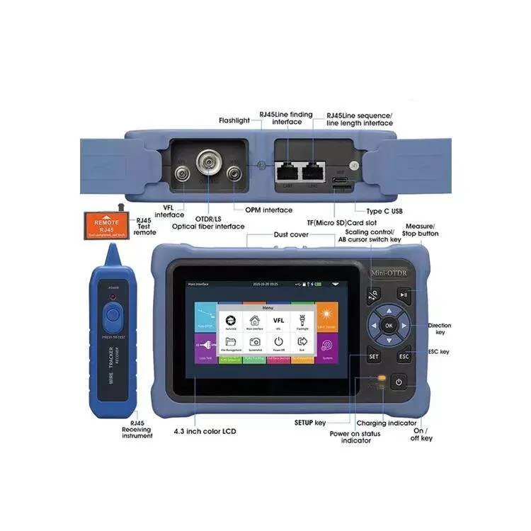 Factory Price Touch Screen 1310/1550 Nm 26/24dB OTDR Machine Price RJ45 Cable Tester