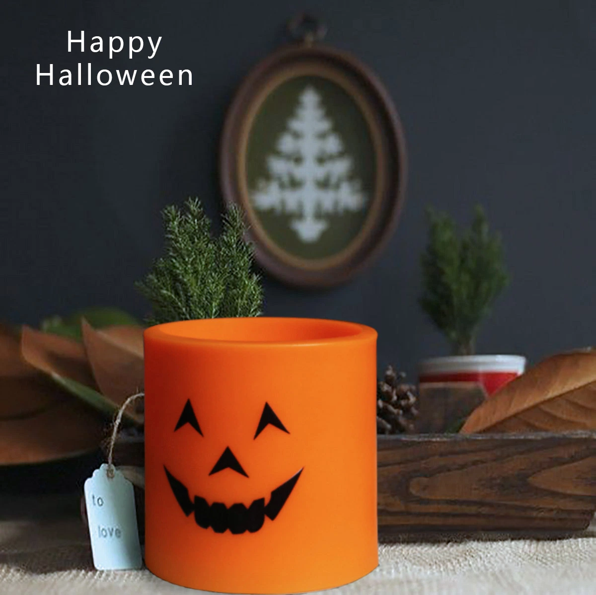 Fiesta Proveedor Artesanía regalo calabaza Halloween decoración LED velas de luz