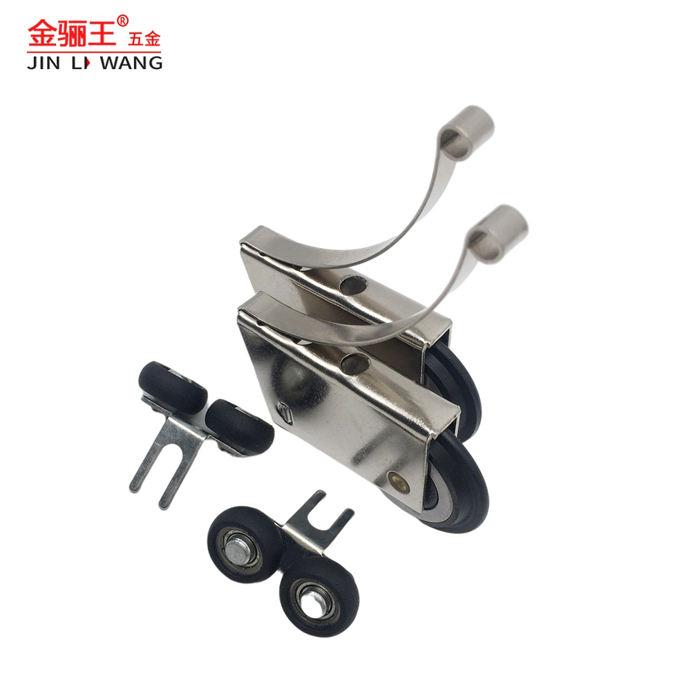 Zinc Plated Iron Housing Nylon Pulley Sliding Door Roller for Furniture Wardrobe Closet Cabinet