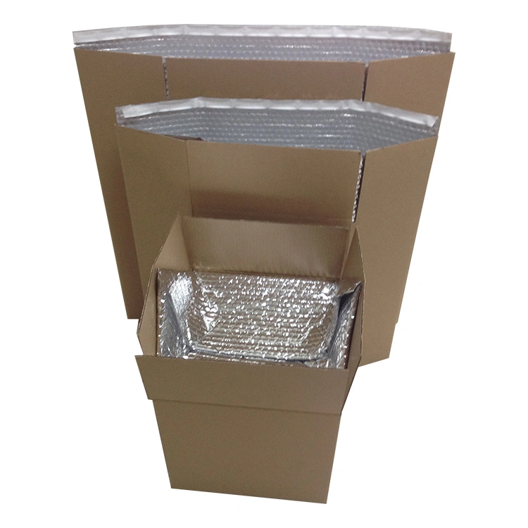 Thermal Insulation Cold Frozen Insulated Shipping Carton Paper Boxes Liner for Fruit and Seafood