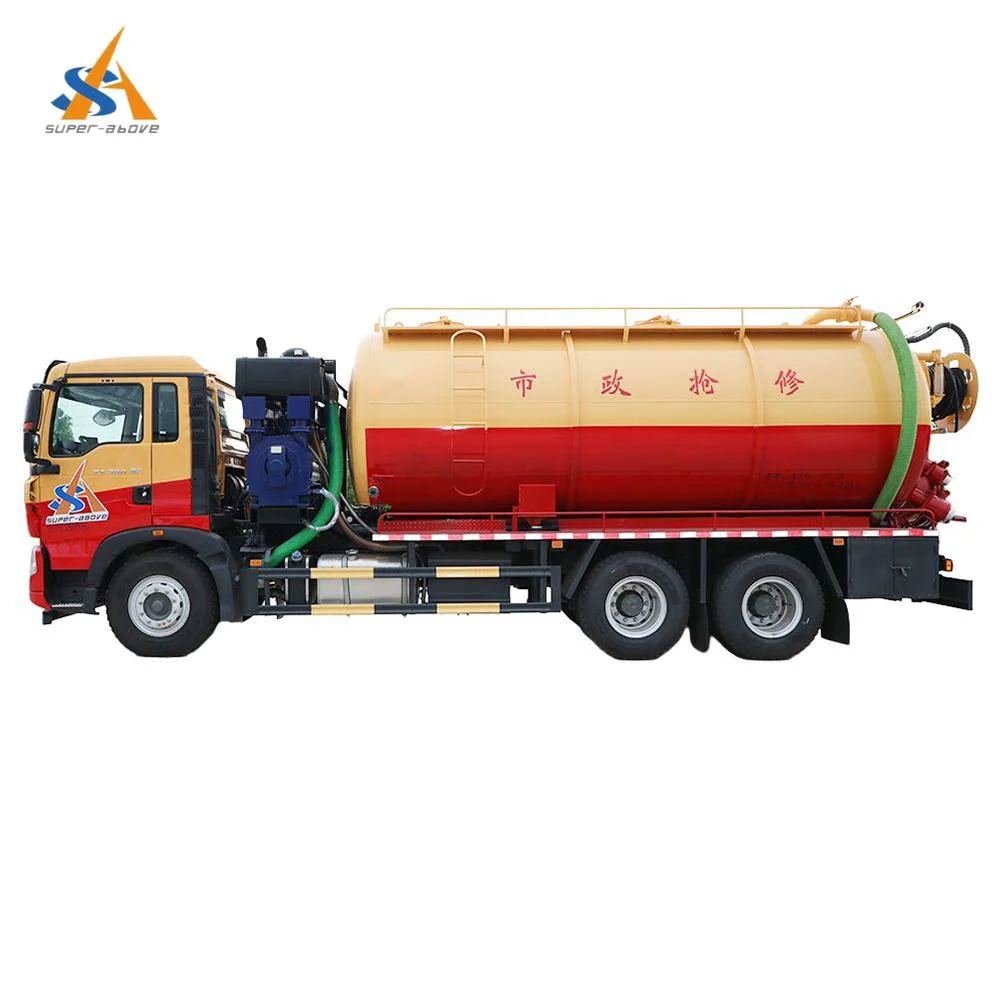 Super-Above 2023 Brand New Sewage Suction Truck, Sinotruck HOWO 6*4 Dongfeng Waste Water Vacuum Sewage Suction Truck with vacuum Truck, 20000L Fecal Truck