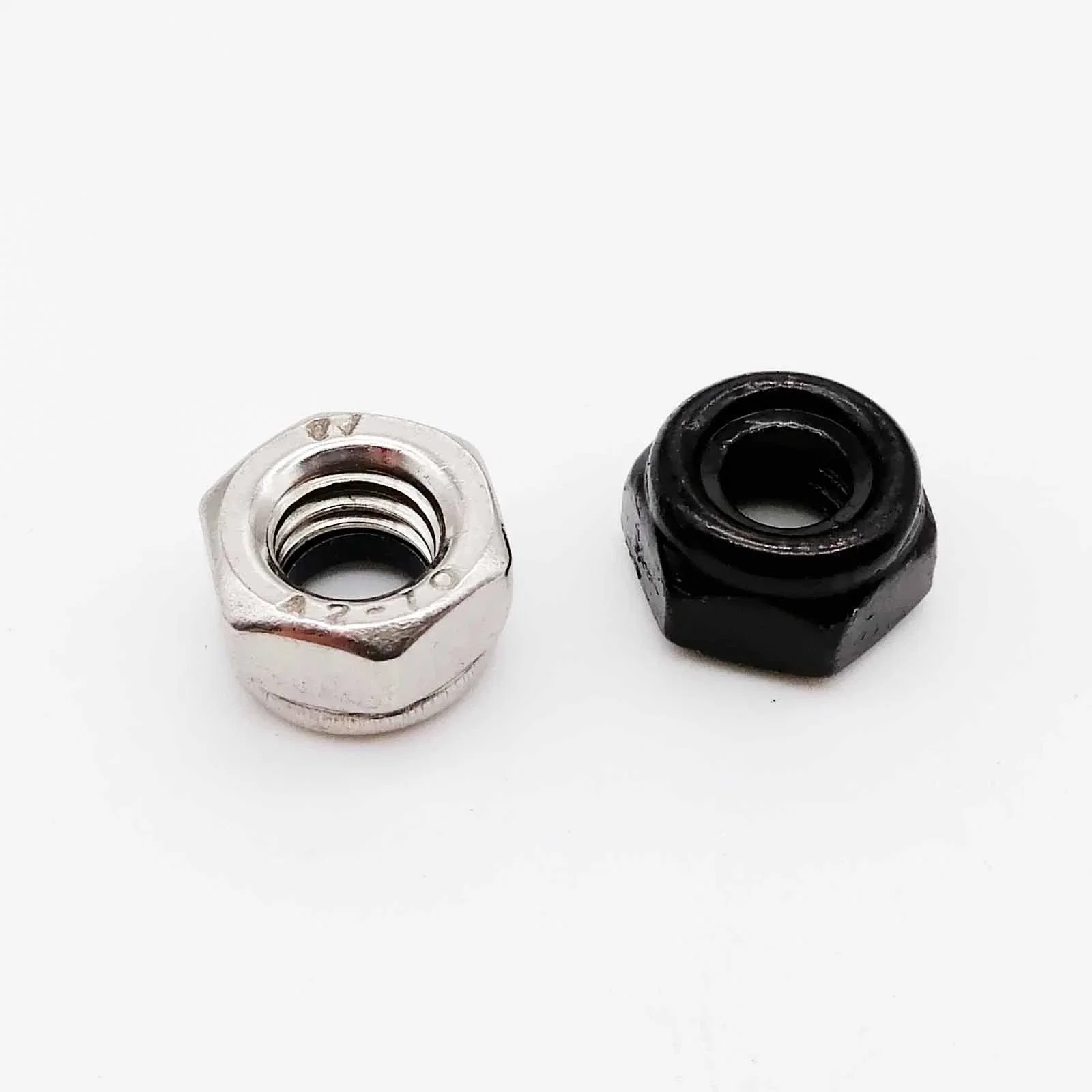 Black Stainless Steel Nylon Insert Lock Nut Self-Locking Hex Nuts Locknut Slip Lock Nut