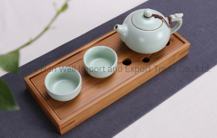 Simple Household Chinese Bamboo Kungfu Tea Accessory Serving Tray