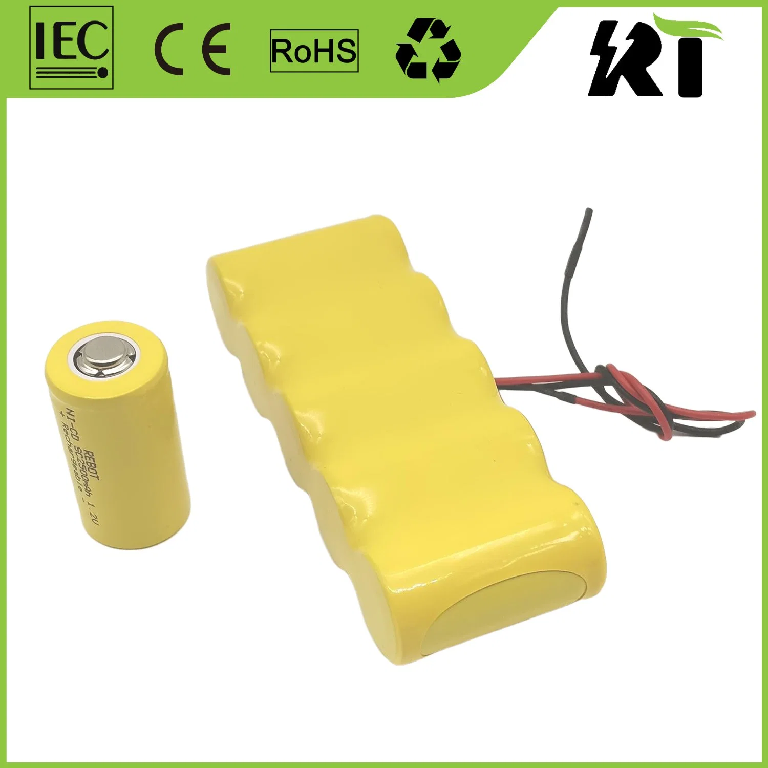 RT Nickel-Chrom-Akku 1,2V 3000mAh C Größe Ni-CD-Akku NiCd-Batterie