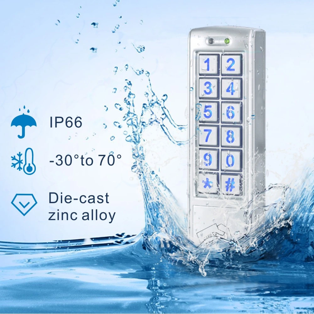 Access Control Waterproof Standalone Metal Case Keypad ID Frid Card Door Reader