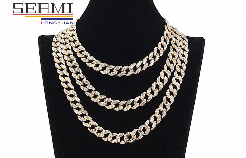 Hip Hop Jewelry18K Gold Plated Cuban Link Chain Necklace for Men