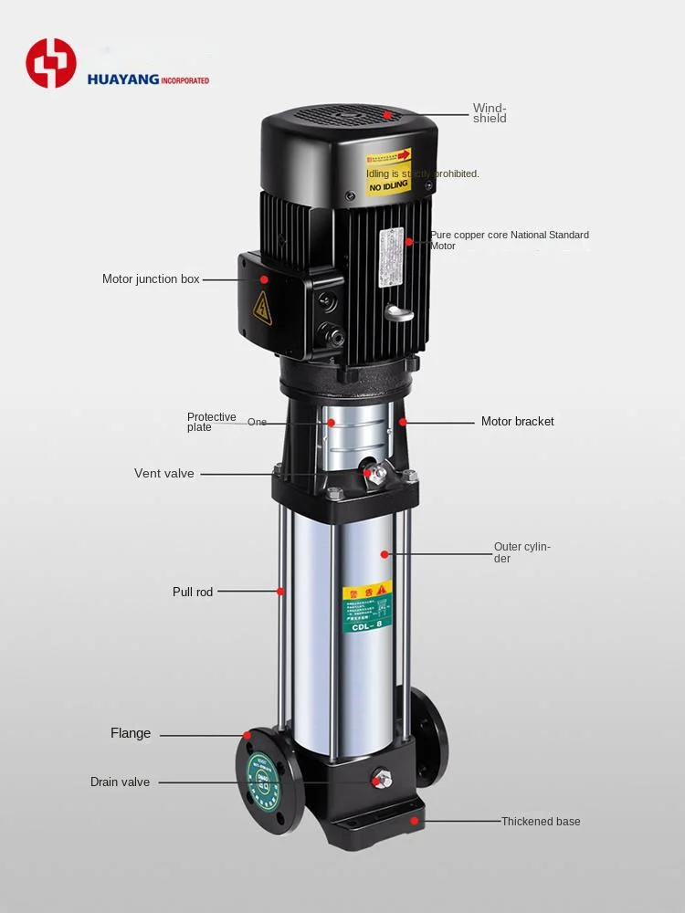 50Hz/60Hz Cdl3-80 Multi-Stage centrífuga vertical de Acero Inoxidable Bomba de agua