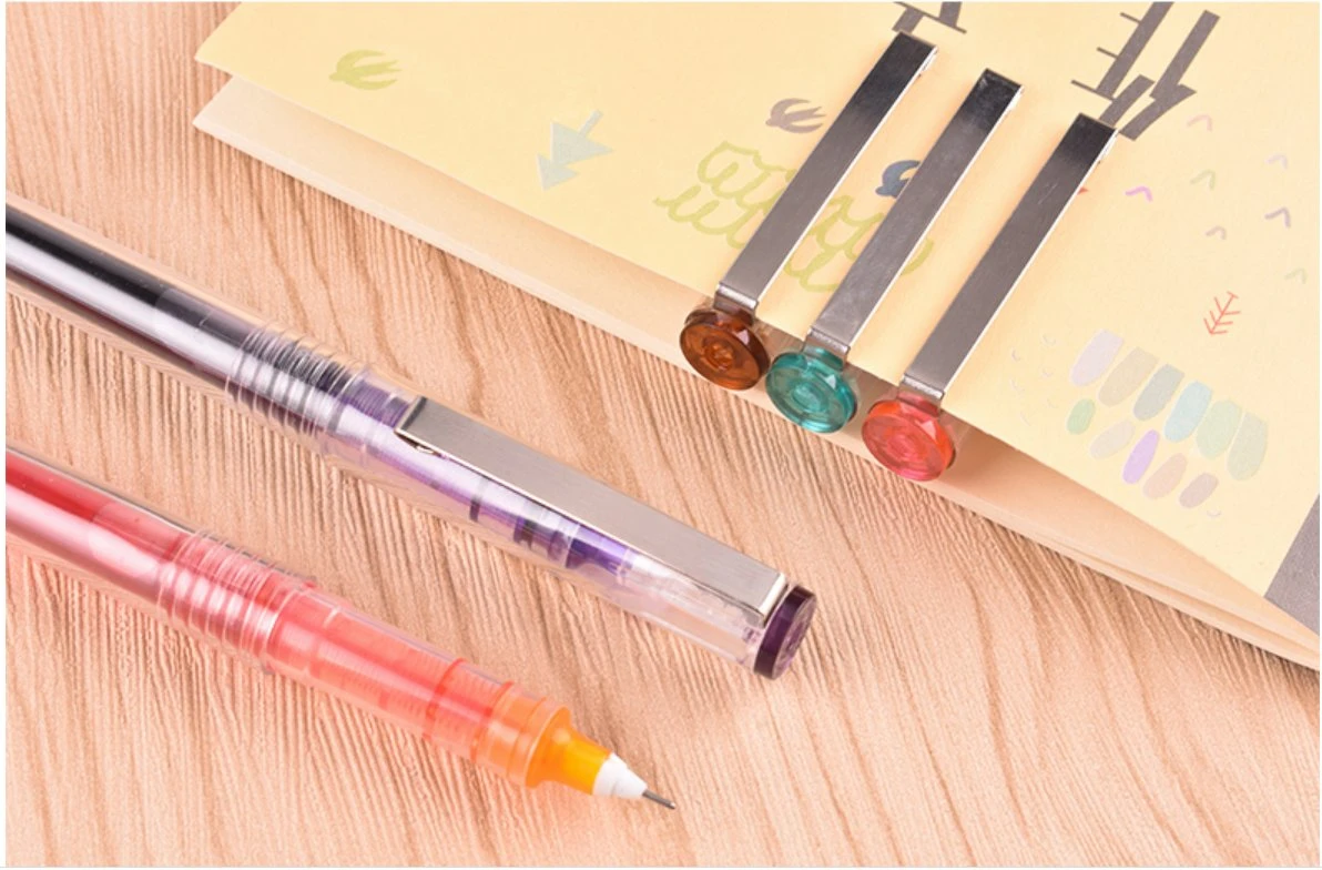 Wholesale/Supplier Stationery Snowhite Rolling Ball Pens Quick Dry Ink 0.5 mm Extra Fine Point Pen Logo Pen, Yellow