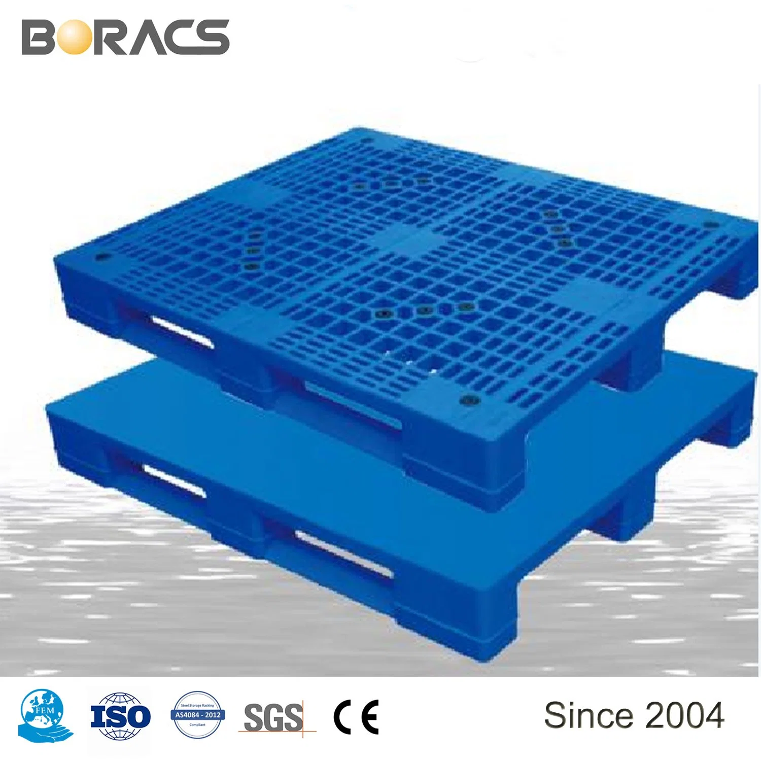 Industrial Wholesale/Supplier Warehouse Storage Industrial HDPE Anti Dust Closed Deck Rack Hard Solid Hygienic Euro Heavy Duty Plastic Pallets for Food Grade