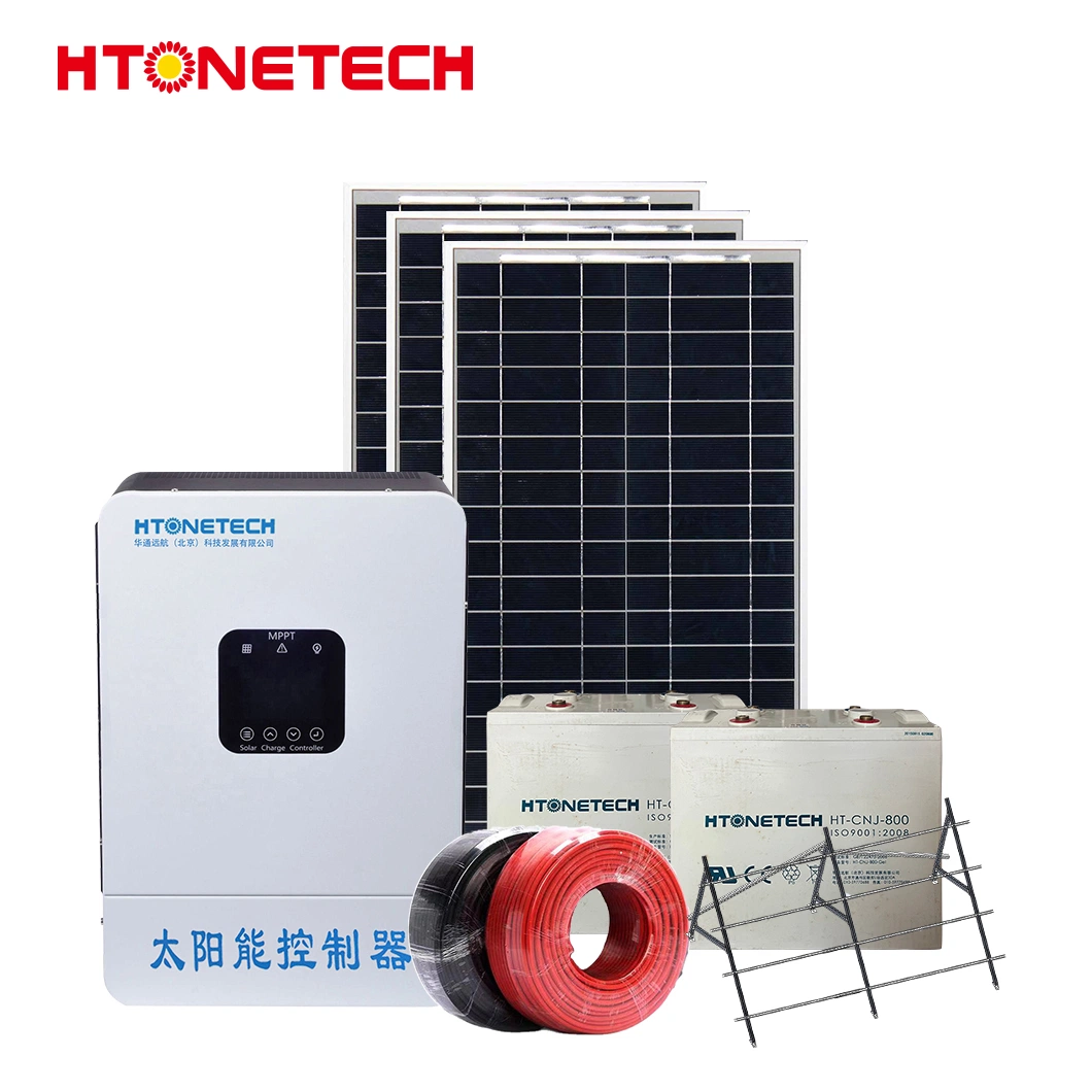 Htonetech 10kVA off Grid Solar System Lieferanten China 5kw 143kw Batterie-Backup-Solarstromsystem mit Solar-Wasserpumpe Controller