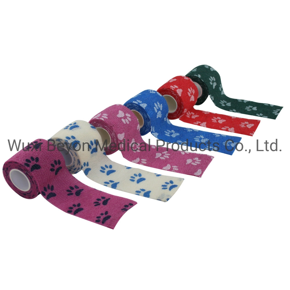 Cohesive Wrap Equine Pet Flexible Printed Self-Adhesive Tape