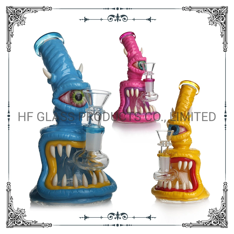 Wholesales 6.8 Inches Showerhead Perc 3-D Hand Painting DAB Rigs Glass Pipe Monster Smoking Water Pipes
