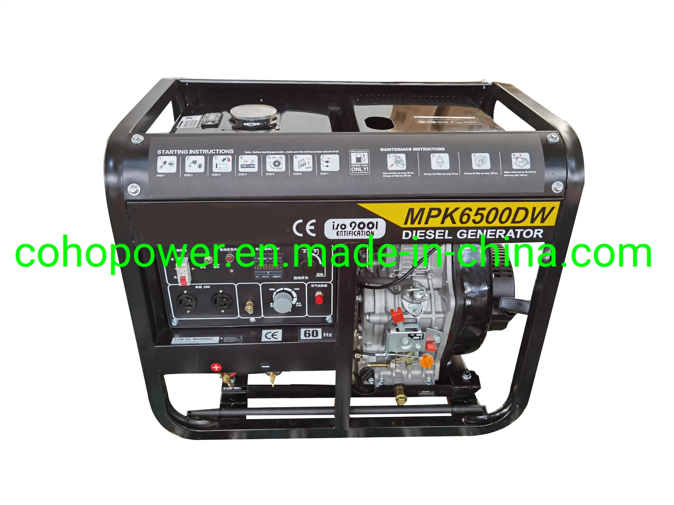 2KW 210um conjunto de gerador diesel de soldadura