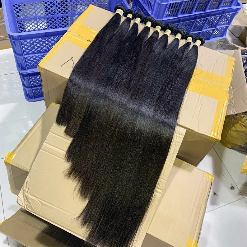 Super Double Drawn Straight Hair Raw Indian Hair Bulk