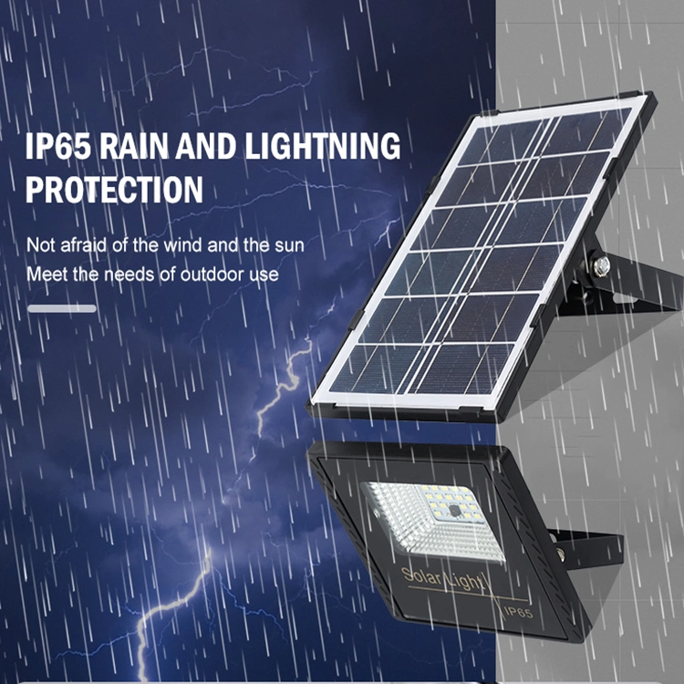 Projetor de LED solar com painéis solares para exterior à prova de água IP65