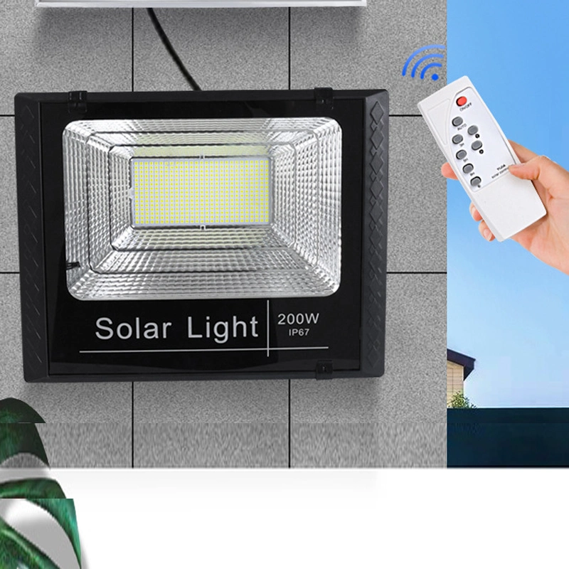 Solar LED Flood Light Garden Spotlight Outdoor Street Remote Control Wall Lamp