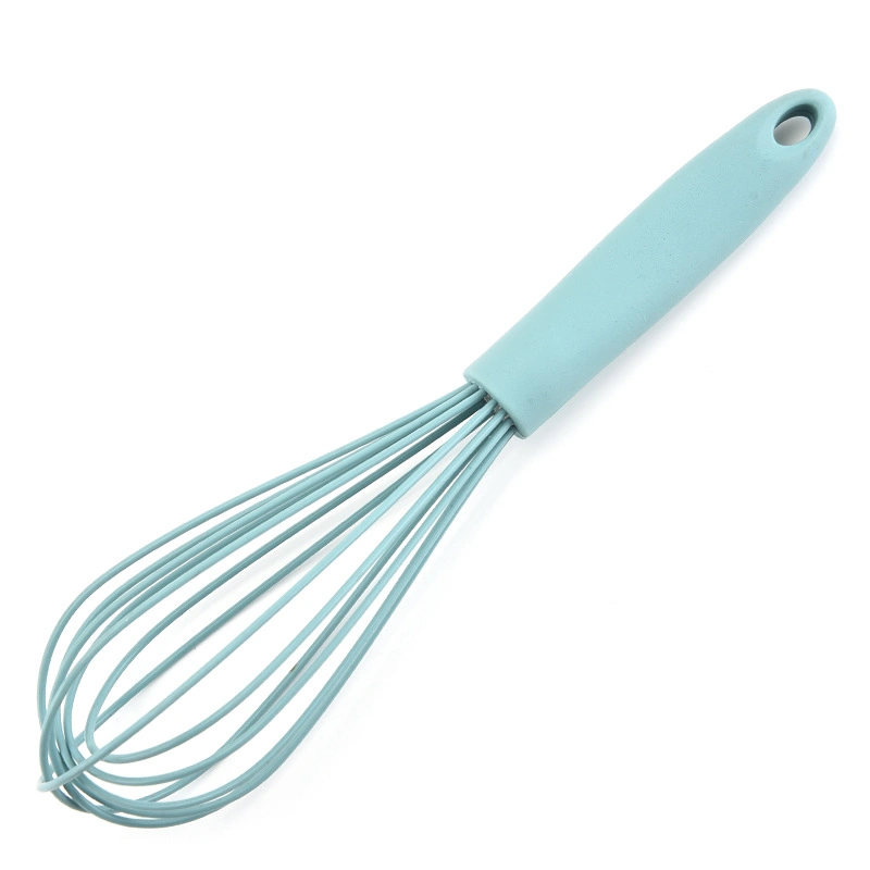 Custom High Quality Mini Silicone Whisk for Kid Silicone Coated Egg Whisk Plastic Handle