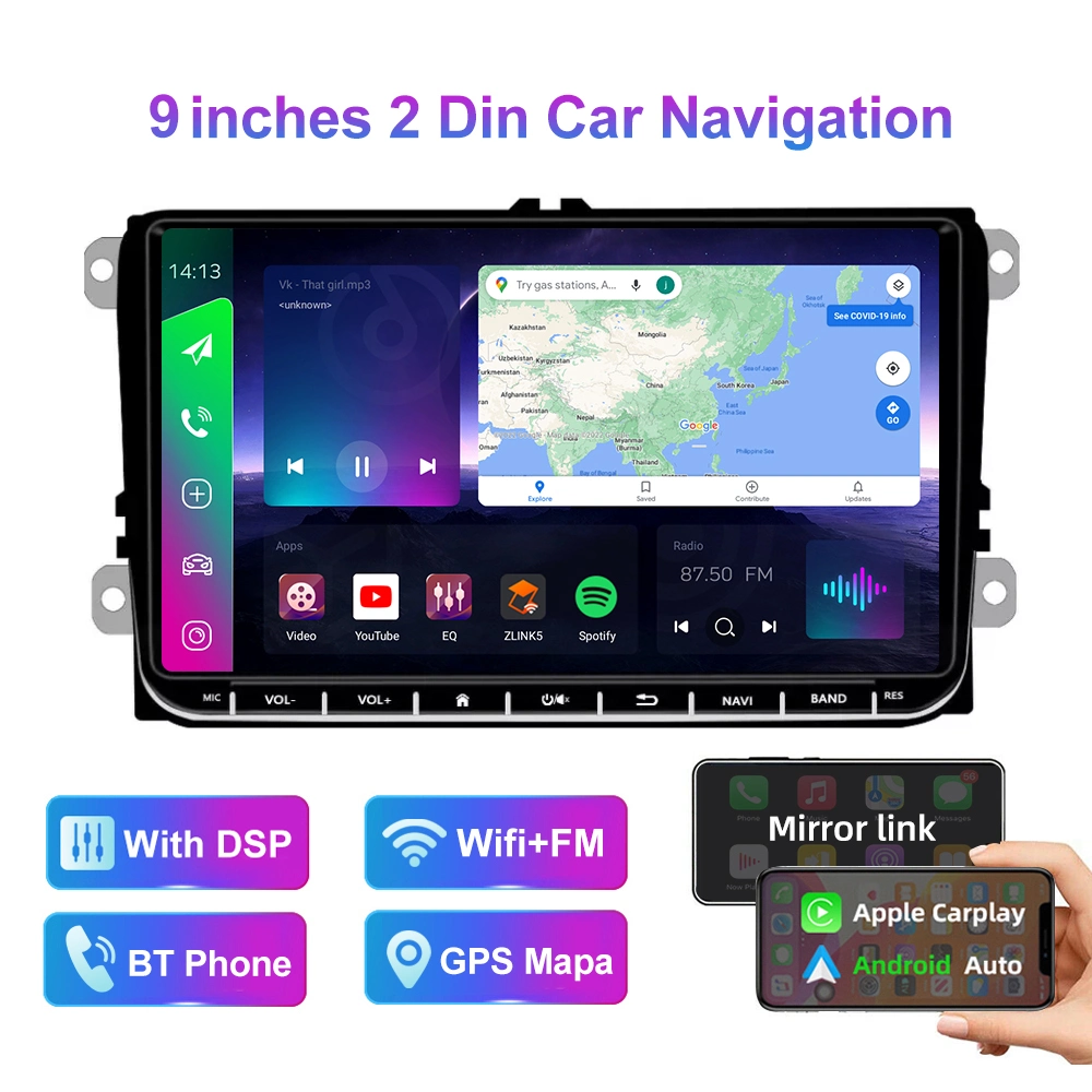 Jmance 9" lecteur de DVD voiture radio voiture stéréo de voiture vidéo GPS Android 10.1 4G 64G car Multimedia Player 9007A18