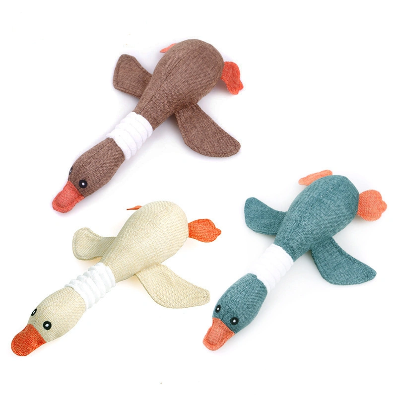Dog Toys Wholesale Products China Professional Wild Goose Squeaky Plush for Dogs Chew Toys Pet Toys All-Season Customized