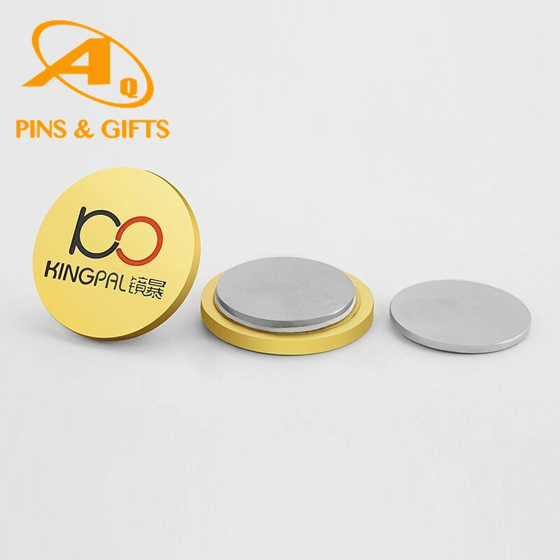 Small Round Magnetic Name Badge Sublimation Blank Magnets Lapel Tanzania Scout Assocation Pin Holders with Magnet Backing Nameplate