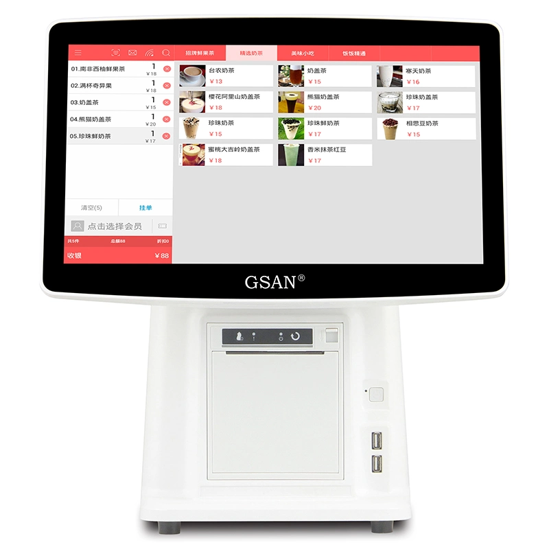 15.6'' Touch Screen Windows Electronic Cash Register for Restaurant