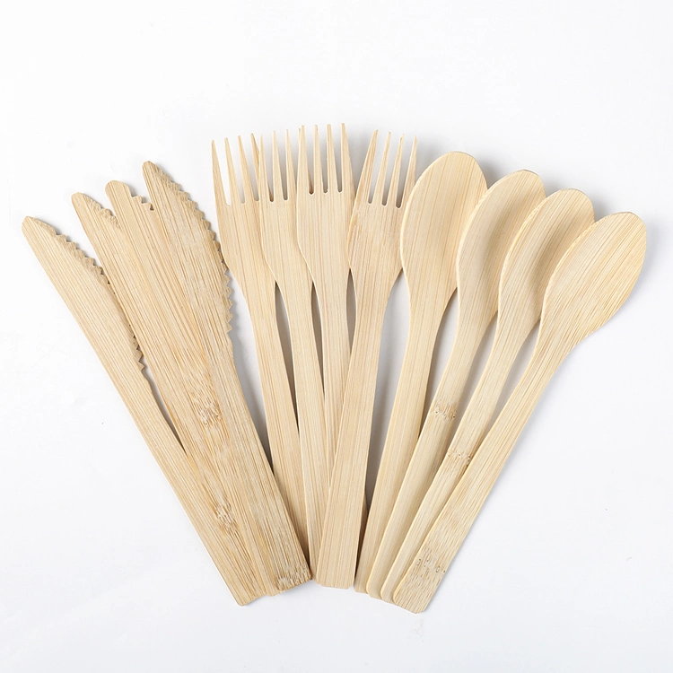 Eco Biodegradable Disposable Bamboo Cutlery Spoon/Fork and Knife