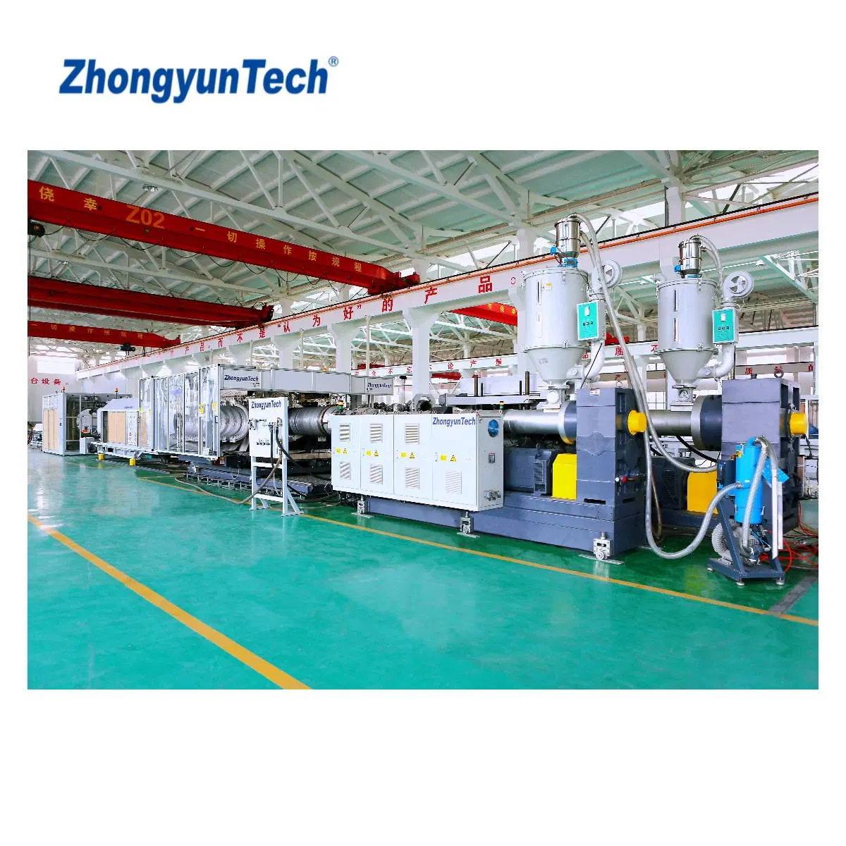 ZhongyunTech ZC-180H plástico HDPE Tubo ondulado de doble pared que hace la máquina/Línea de extrusión