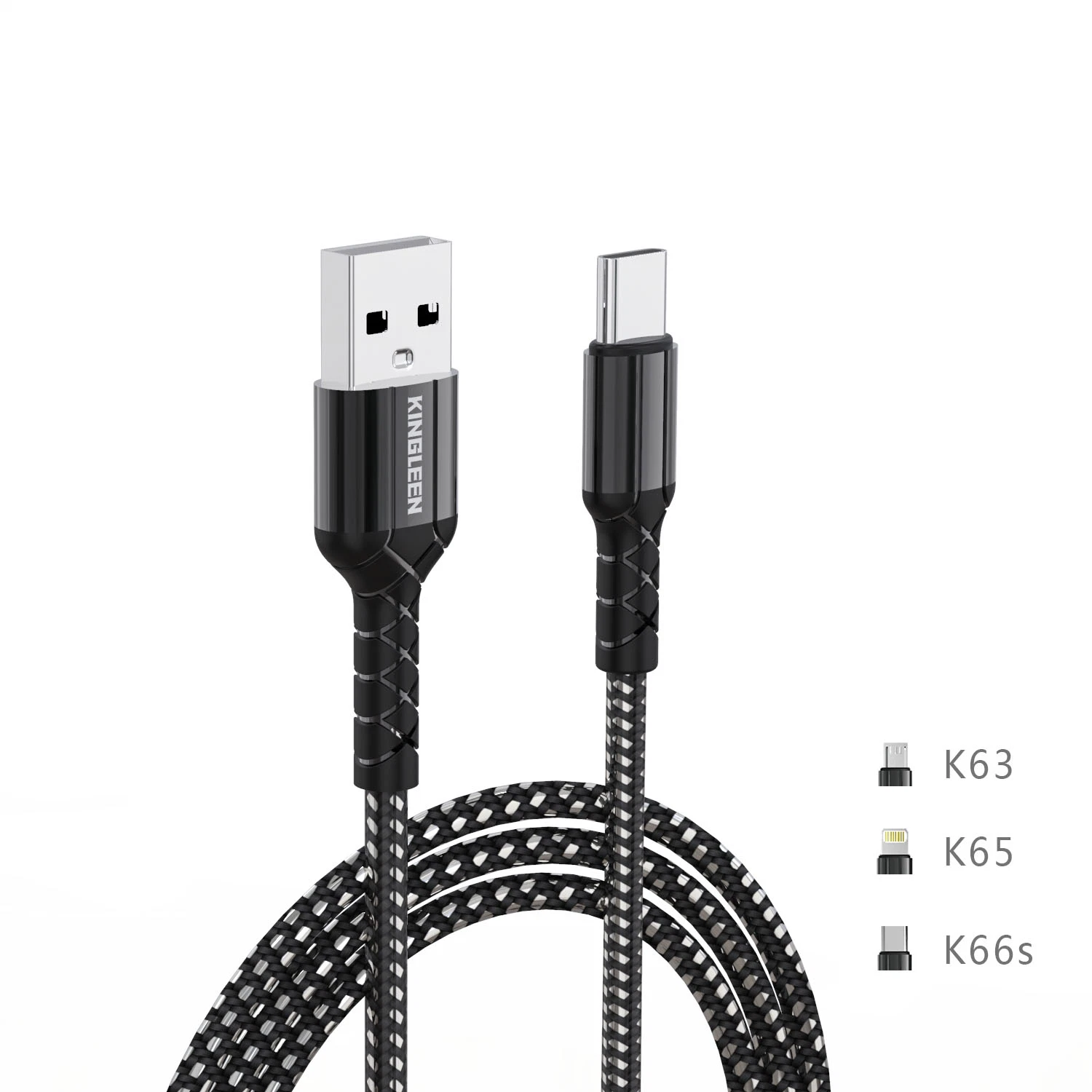 Nylon Data Cable 360-Degree Bending Multi-Function Type-C USB Data Cable Advancing Charging Cable Suitable for Android Phones