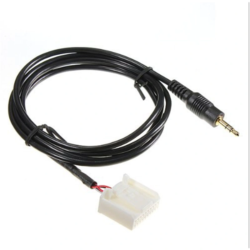 3,5mm adaptador de interfaz de cable macho CD de audio para coche auxiliar DIY Para Phone Music Player para Mazda 6 M6 y Bestune B70