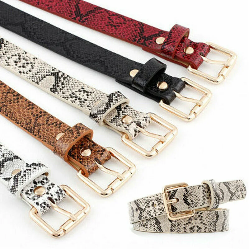 New Design Fashion Double Buckle Women PU Belt for Ladies