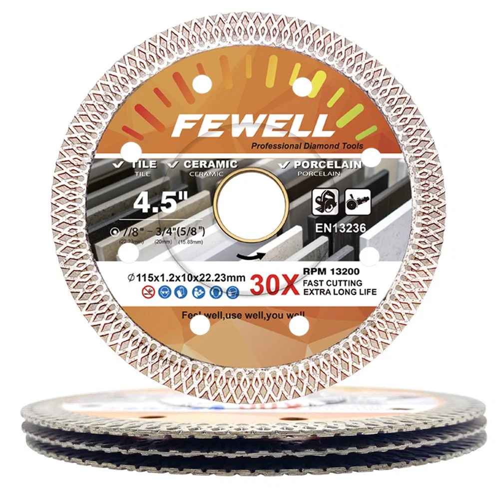 Super Thin Diamond Dry Cut Saw Blade X Turbo Tile Tools Wheels Cutter for Ceramic Porcelain