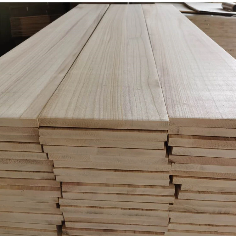 The Manufacture Is Used for Furniture Tabletop Board Paulownium Plank Paulownium Wood Straight Mosaic Furniture Solid Wood Paulownium Board Art Products Wardrob