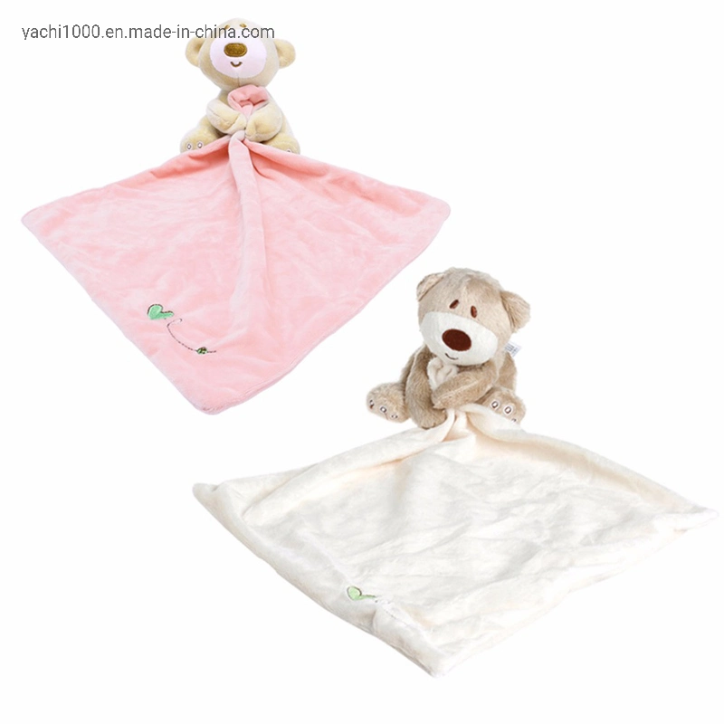 L'ours en peluche serviette douce animal en peluche jouet avec bébé couette couverture