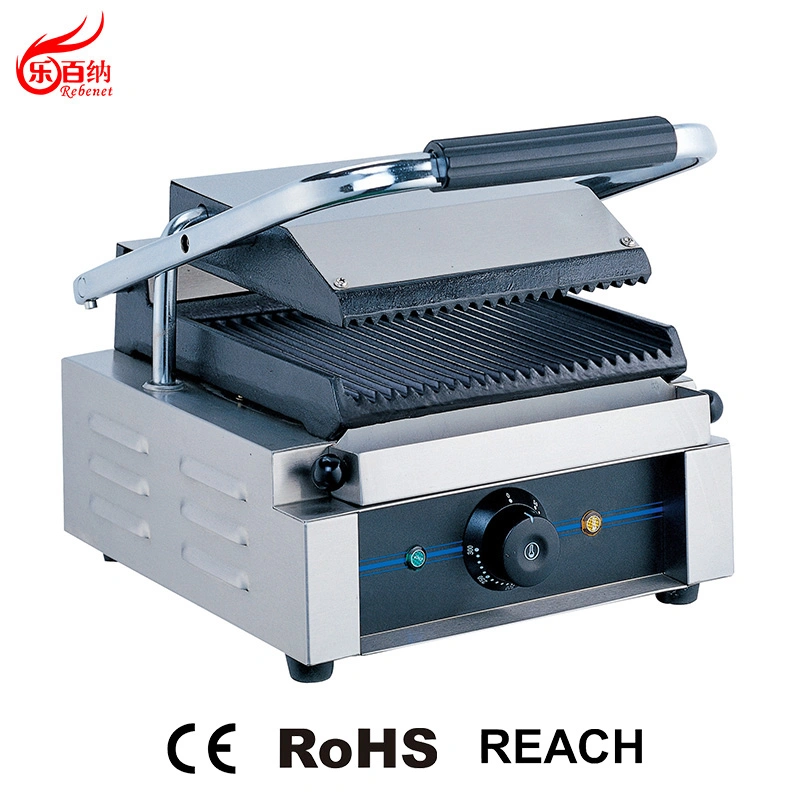 CE Approved Commercial Electric Grooved Panini Sandwich Contact Grill (PG-MA)