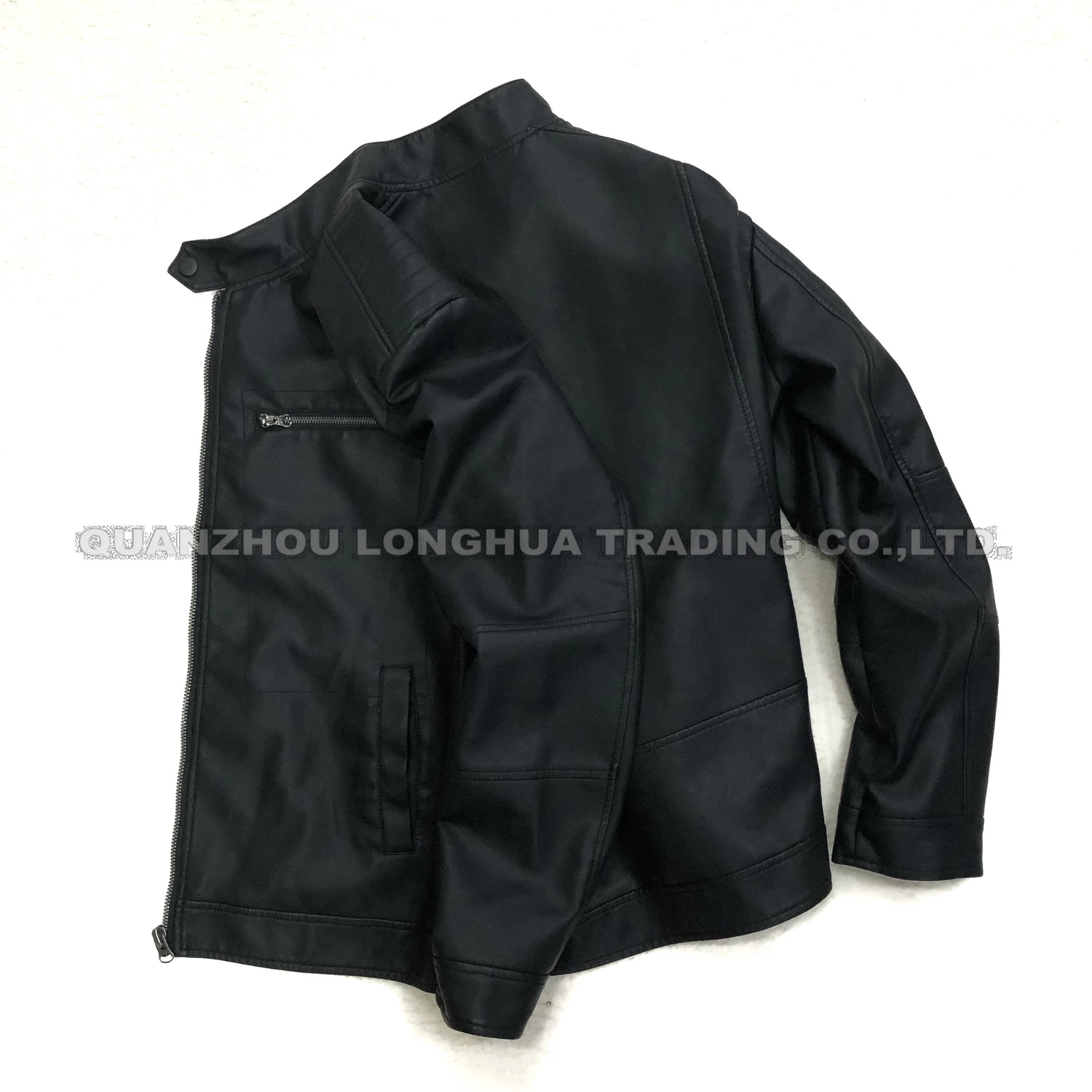Men Jacket Boy Jacket New Washed Leather Apparel Black PU Clothing Fashion Clothes Outdoor Coat