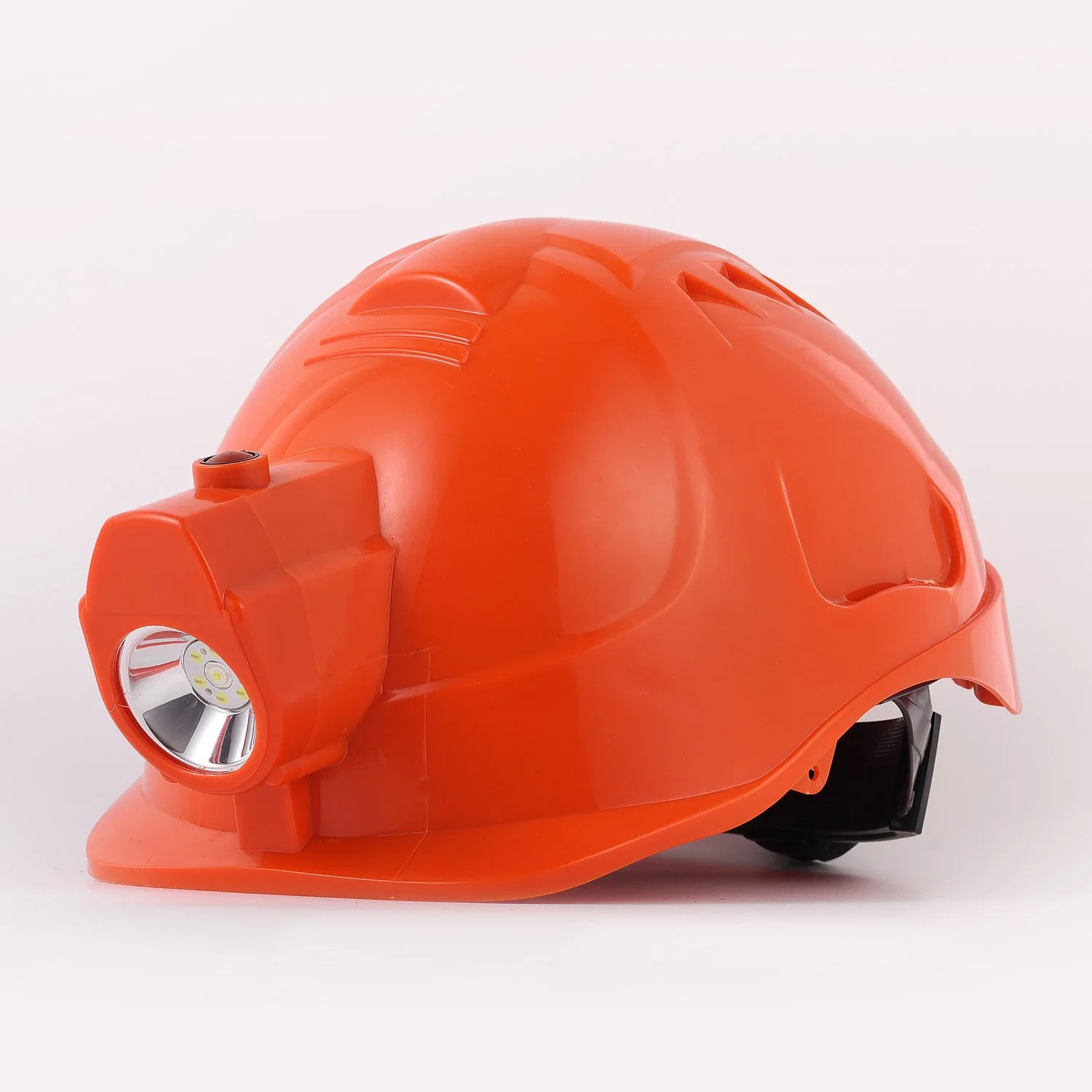 Red Hard Hat Safety Helmet with Mining Lamp Cap LED