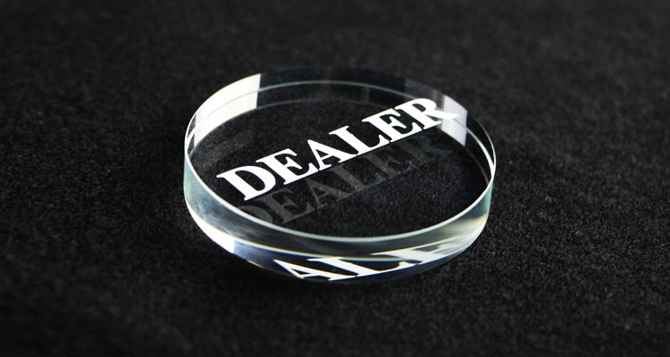 Ayclic Transparent Dealer Button All in Dealer