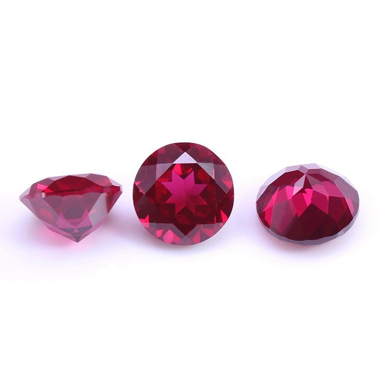 Wuzhou Factory 2.5mm Round Shape Ruby Stone