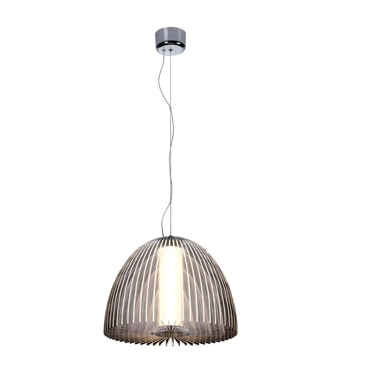 Postmodern Nordic Lighting Chandelier Chrome Metal Cage LED Pendant Lamp